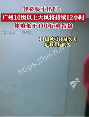 广州10级大风持续12小时